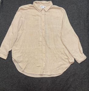 Vintage Eyelet Embroidered Button Down