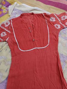 Casual Daily Wear Long Kurti Elbow Sleeves