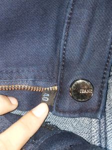 Dark Blue Denim Jeans With Top
