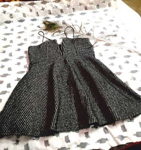 Striped Fit & Flare Mini Dress