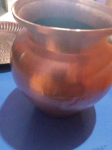 Copper Pot With Om Design Plate