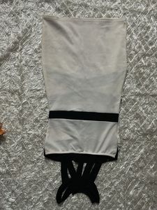 White &amp; Black Bandage Dress