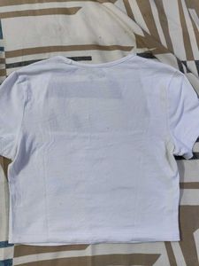 White Square Neck Crop Top