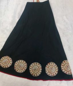 Black pure cotton long kurti for women✨