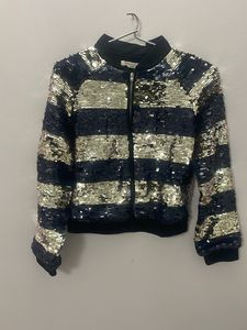 Sequence Black Jacket For Girl