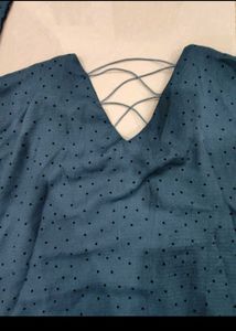 V- Neck Top With Back Degisn