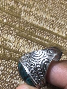 Statement Ring With Emerald Stone