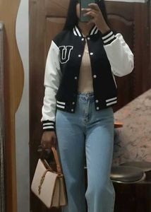combo jeans Varsity Jacket - Stylish & Trendy