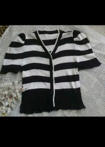 Striped Top &amp; Cardigan Bundle