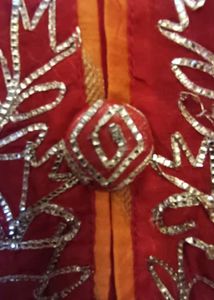 Elegant Red &amp; Gold Kurta