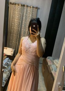 Elegant Ethnic peach gown🎀🦋💕