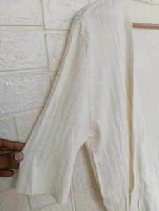 Elegant White Open Shirt