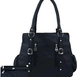 Voguish Stylish Women Handbags Black &amp; Blue Colour