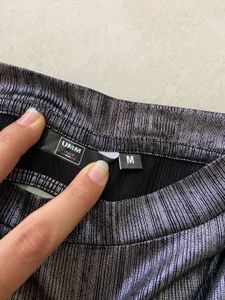 UMM Metallic Long Sleeve Party Top