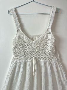 White Crochet Sundress