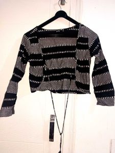 Striped Dress with Shrug