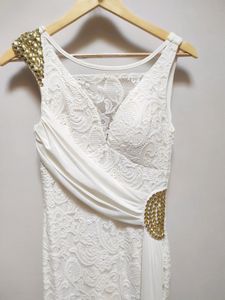 White Lacework Maxi Dress