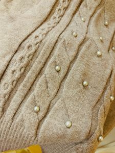 Beige Woolen Top