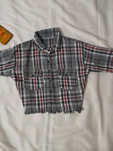 Crop Wooley Shirt For Winters