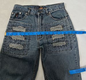 straight blue denim