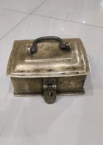 Old Brass Box One Side Little Bend