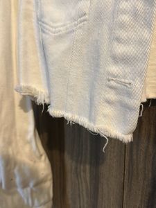 White Cropped Denim Jacket