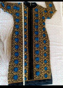 party wear kurta in woollen stuff