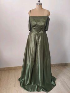 Olive Green Evening Gown