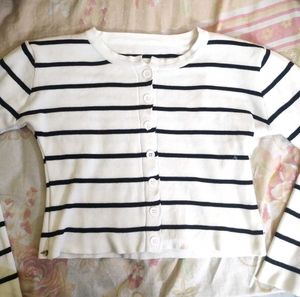 Casual Striped Tshirt/Cardigan