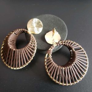 Brown hoop earrings