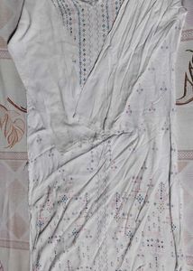 Embroidered White Kurti