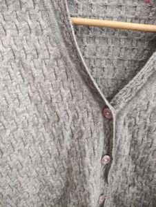 Nisha Gray Knit Cardigan for Women