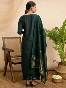 Green Kurti  Dupatta Set