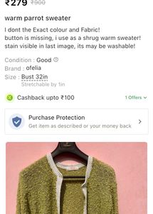 Warm Parrot Sweater