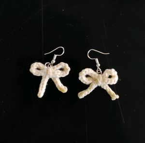 Crochet Bow Earrings 🎀🎀