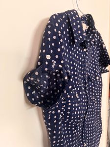 Polka Dot Navy Blouse