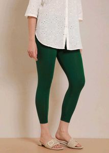 High Ankle Length Dark Spring Green Leggings