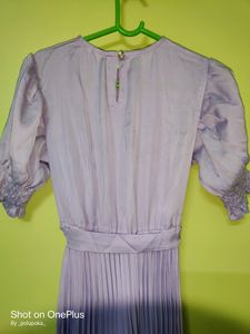 Lavender Pleated Midi Dress