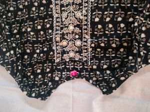 Black And White Kurta Set