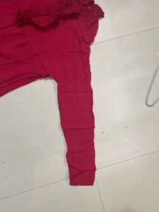 Color Nech Ruffle Top