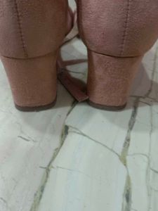 Pink Heels with Bow Detail