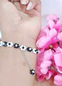&#34; Beaded Flower Bracelet - Handmade With Love &#34;
