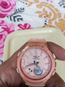 Casio Baby-g Analog-Digital Peach Dial Women's
