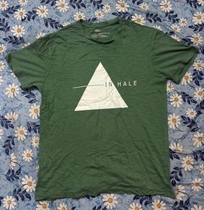 Green Graphic Tee - Inhale