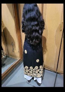 gotapatti Black & Gold Kurta Set golden xl