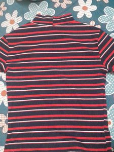 Women Red &amp; Blue Stripe Top