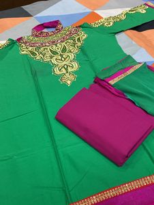 Beautiful Suit Handwork Slives , Neck Also  W