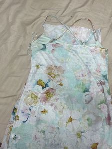 Floral Print Spaghetti Strap Dress
