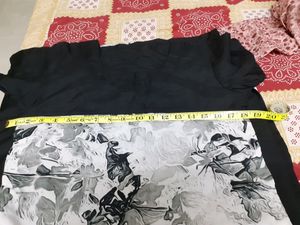 Unused Black &amp; White Rayon Kurti