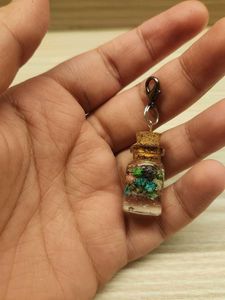 Miniature Floral Bottle Charm